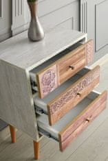 Woody Fashion Komoda, Bijela boja Orah, Liza