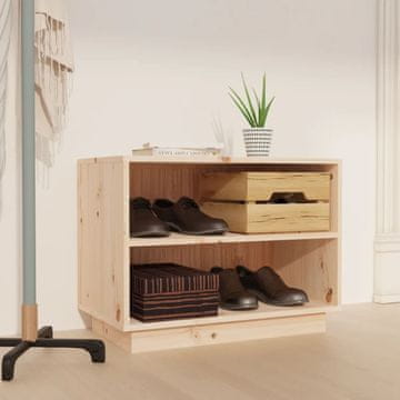 Vidaxl Ormarić za cipele 60x34x45 cm Masivno borovo drvo