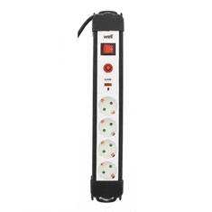 Well Razdjelnik 220V 1/4 3m+PREKIDAČ; H05VV-F 3G1.5mm2, zaštita od prenapona,