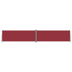 Vidaxl Uvlačiva bočna tenda crvena 180 x 1000 cm