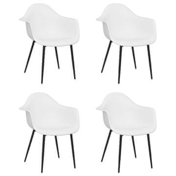 Vidaxl Blagovaonske stolice 4 kom bijele PP