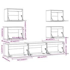 Vidaxl TV ormarići 7 kom bijeli od masivne borovine