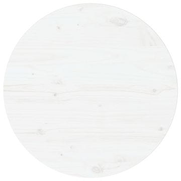 Vidaxl Ploča stola Bijela Ø60x2,5 cm Masivno borovo drvo
