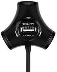 AXAGON Trinity Hub, 4x USB 2.0, 120 cm, USB-C, crna (HUE-X3B)