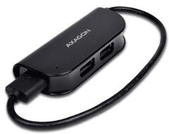 AXAGON Ready Hub, 4x USB 2.0, 20 cm, USB-A, crna (HUE-X4B)