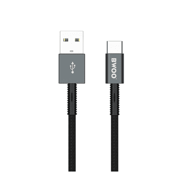 BWOO Kabel USB-A na USB-C X211C 1m 2,4A crni