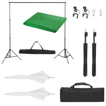 Vidaxl Fotografska studijska oprema sa setom svjetala i pozadinom