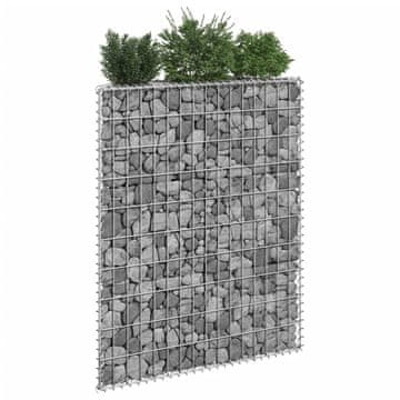 Vidaxl Povišena gabionska gredica, trapezoidna, čelična, 80x20x100 cm