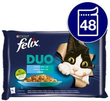 Felix Fantastic DUO izbor ribe u želeu, 48 x 85 g