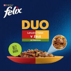 Felix Fantastic DUO izbor mesa u želeu s povrćem, 48 x 85 g