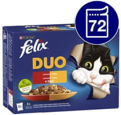 Felix Fantastic DUO izbor mesa u želeu, 72 x 85 g