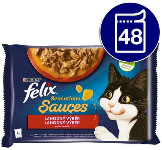 Felix Sensations Sauces s puretinom i janjetinom u umaku, 48 x 85 g