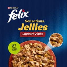 Felix Sensations Jellies janjetina, skuša, bakalar, puretina u želeu 72 x 85 g