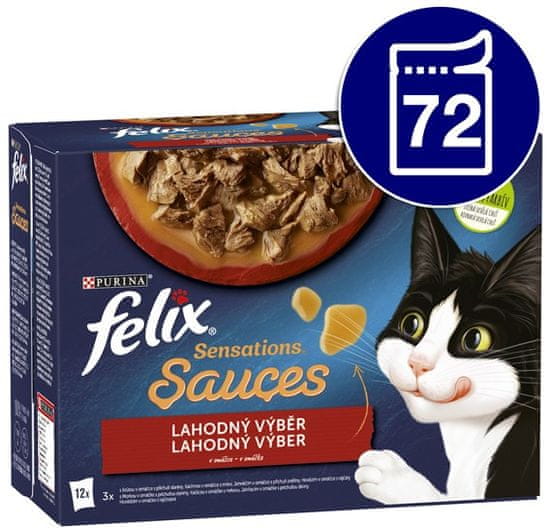 Felix Sensations Sauces govedina, janjetina, puretina, patka u umaku, 72 x 85 g