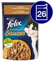 Felix Sensations Sauces s puretinom u umaku s okusom slanine, 26x85 g