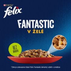 Felix hrana za mačke Fantastic s piletinom, govedinom, zecom i janjetinom u želeu, 72 x 85 g