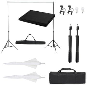 Vidaxl Fotografska oprema sa setom svjetala i pozadinom
