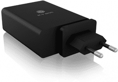IcyBox USB punjač, 4 ulaza, 100 W, Power Delivery 3.0, GaN podrška, crni (IB-PS104-PD)