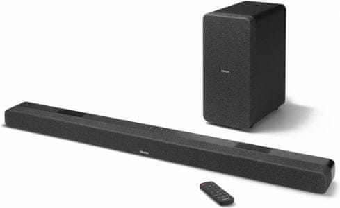 bluetooth bežični soundbar denon dht s517 dolby atmos soundbar 3.1.2 equalizer HDMI arc-cec optički ulaz pomoćni audio ulaz daljinski upravljač odličan zvuk noćni način rada čist način