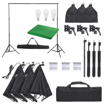 Vidaxl Oprema za fotografski studio sa setom svjetala i pozadinom