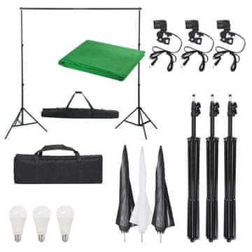 Vidaxl Oprema za fotografski studio sa setom svjetala i pozadinom