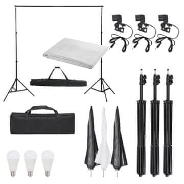 Vidaxl Oprema za fotografski studio sa setom svjetala i pozadinom