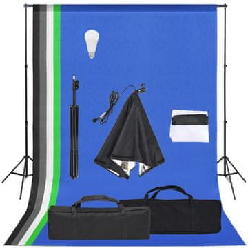 Vidaxl Studio komplet sa softboxom i pozadinom