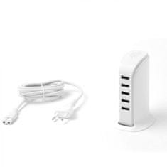 DUDAO A5EU punjač 5x USB 25W, bijela