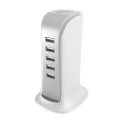 DUDAO A5EU punjač 5x USB 25W, bijela