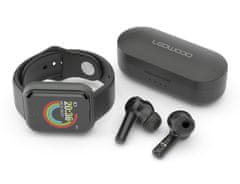 LEDWOOD Urban set, slušalice i pametni sat, Bluetooth 5.0, crna