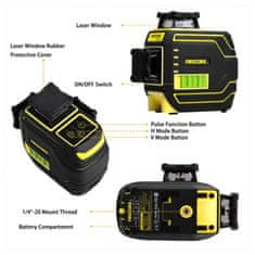 Huepar F94TXG-K 12 linijski laser 360 s baterijom