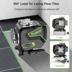 Huepar PRO12 line konstrukcija laserska razina Bluetooth + daljinski upravljač S03DG