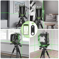 Huepar PRO12 line konstrukcija laserska razina Bluetooth + daljinski upravljač S03DG