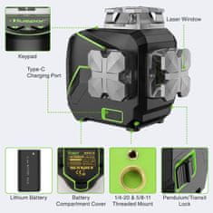 Huepar S02CG PRO8 line konstrukcija laserska nivelira bluetooth