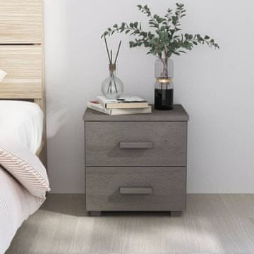 Vidaxl HAMAR Noćni ormarić svijetlosivi 40x35x44,5 cm borovina