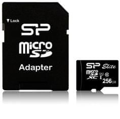 Silicon Power Elite Micro SDXC memorijska kartica, 256 GB, Class 10, UHS-1 + Adapter