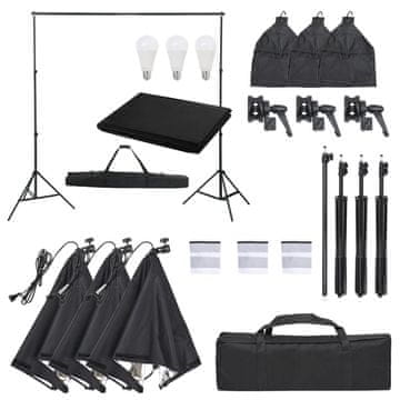 Vidaxl Oprema za fotografski studio sa setom svjetala i pozadinom