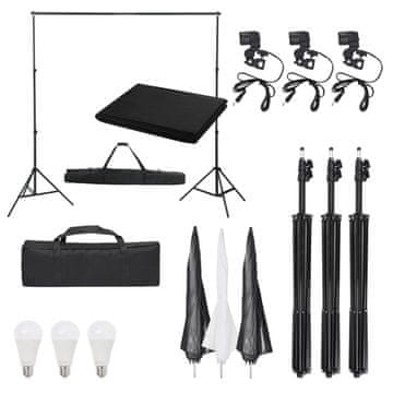 Vidaxl Oprema za fotografski studio sa setom svjetala i pozadinom