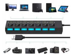Verkgroup USB 7 razdjelnik sa 2.0 ulaza i prekidačem - priključna stanica