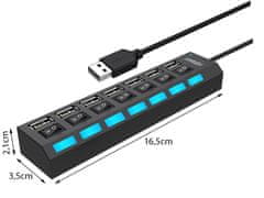 Verkgroup USB 7 razdjelnik sa 2.0 ulaza i prekidačem - priključna stanica