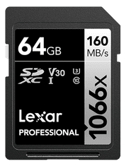 Lexar Professional 1066x SDXC memorijska kartica, 64 GB, UHS-I
