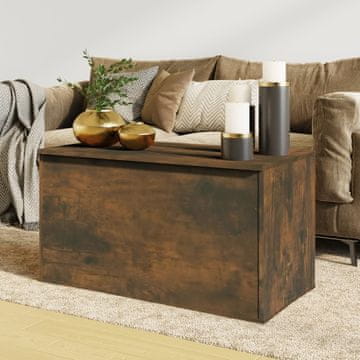 Vidaxl Komoda dimljeni hrast 84x42x46 cm Materijal na bazi drva
