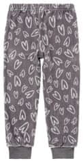 Boboli topla pidžama za djevojčice - srca 925051, siva, 162