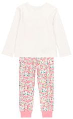 Boboli pamučna pidžama za djevojčice - mačka 925095, bijela, 98