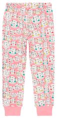 Boboli pamučna pidžama za djevojčice - mačka 925095, bijela, 104