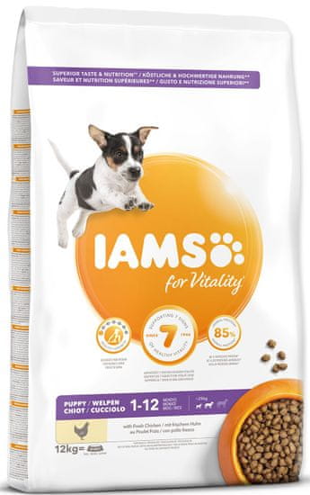 IAMS hrana za pse Dog Puppy Small&amp;Medium Chicken, 12 kg