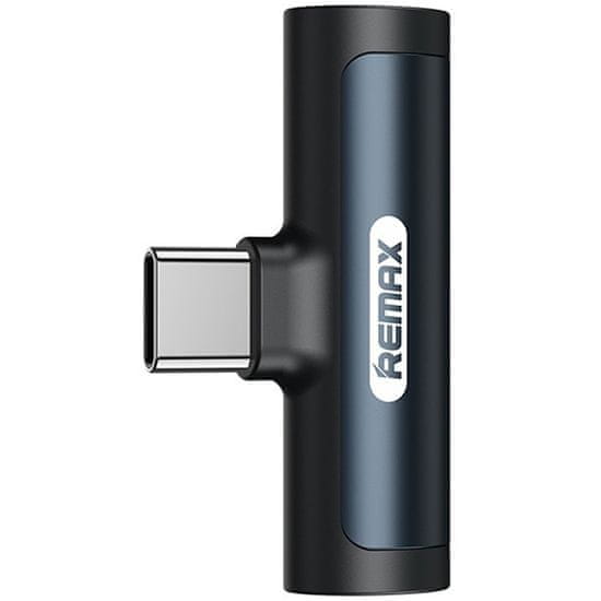REMAX 2 u 1 USB-C adapter za punjenje i audio adapter, crni (RL-LA03a)