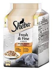 Sheba Fresh & Fine vrećice za odrasle mačke izbor peradi u soku, 6 x 50 g