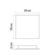 EMOS LED stropna svjetiljka, 30x30 cm, 18 W, prigušiva