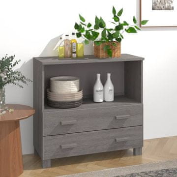 Vidaxl HAMAR Ormarić svijetlosivi 85x35x80 cm borovina